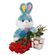 red roses with plush toy and chocolates. Canada